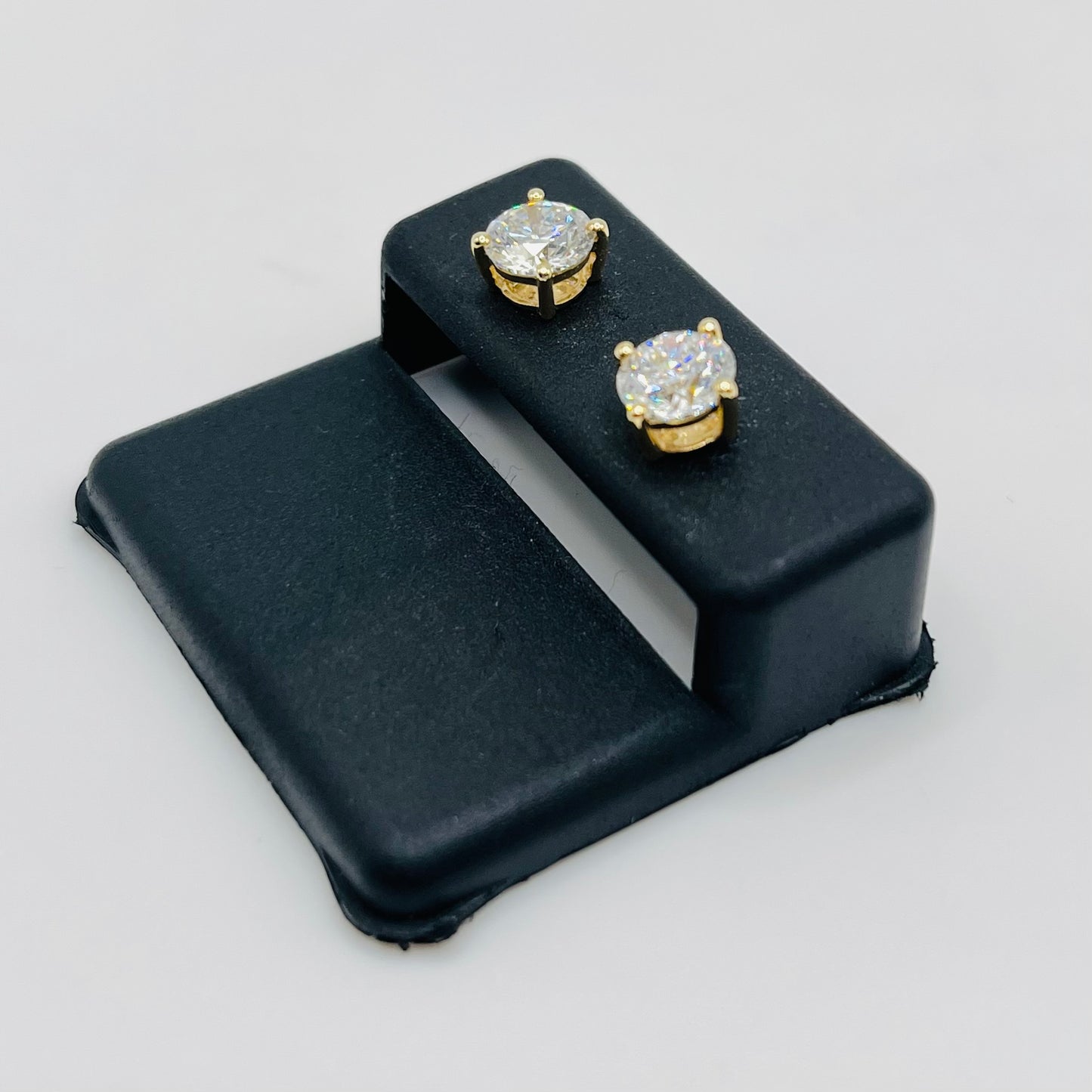 14k Gold Lab Diamond 4 Prong Earrings