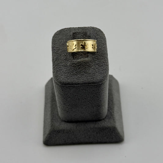 10k Gold Weed Toe Ring