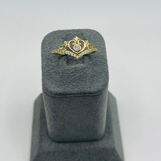 14k Gold CZ Princess Ring