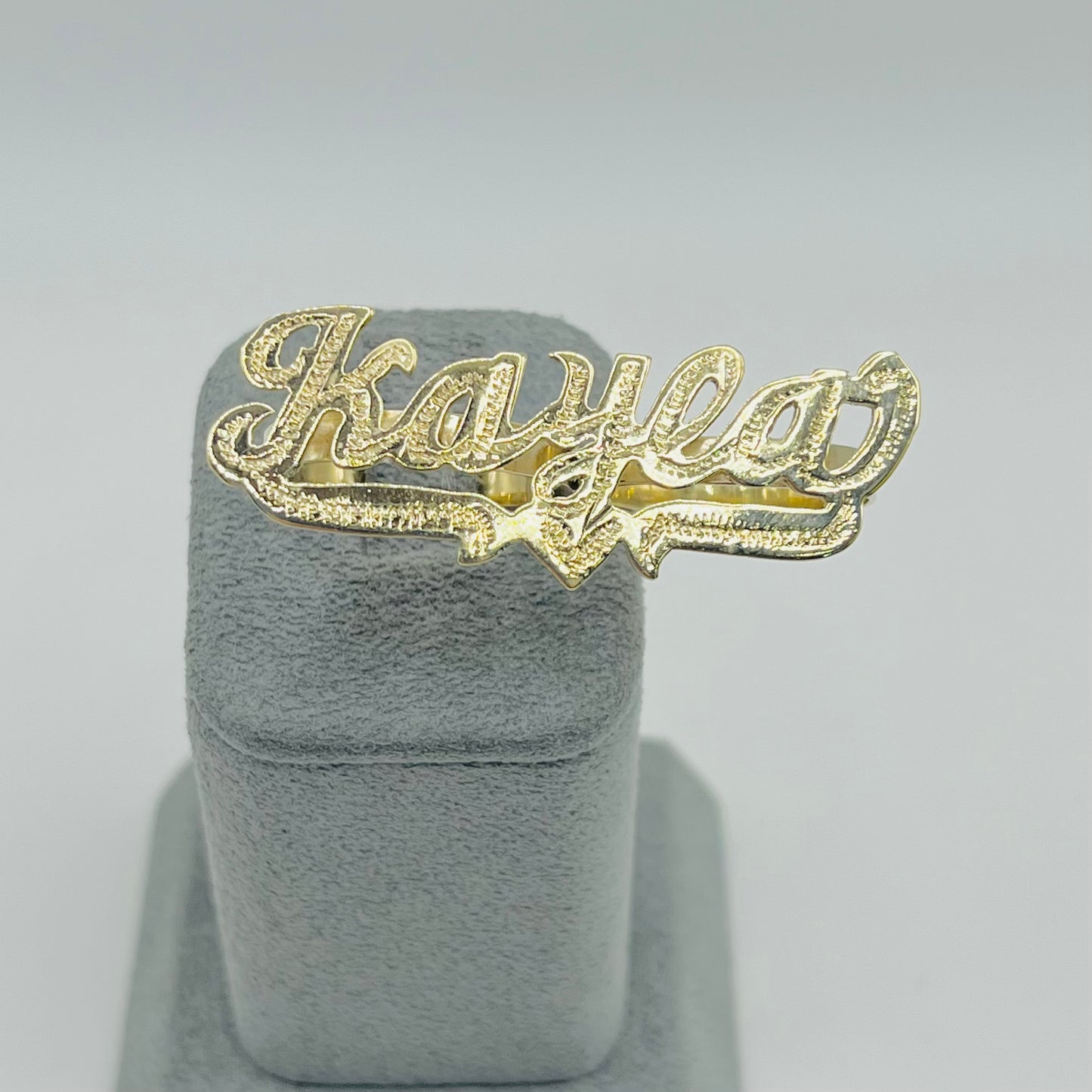 10k Gold Custom Name Two Finger Ring