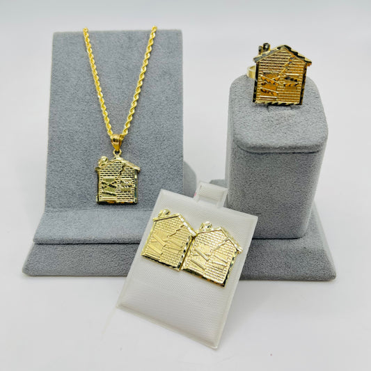10K Gold Trap House Set