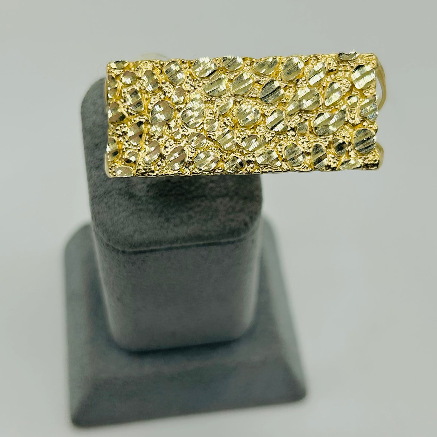 14K Gold Two-Finger Nugget Ring