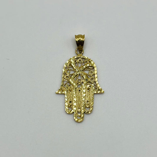 10k Gold Timeless Hamsa Charm