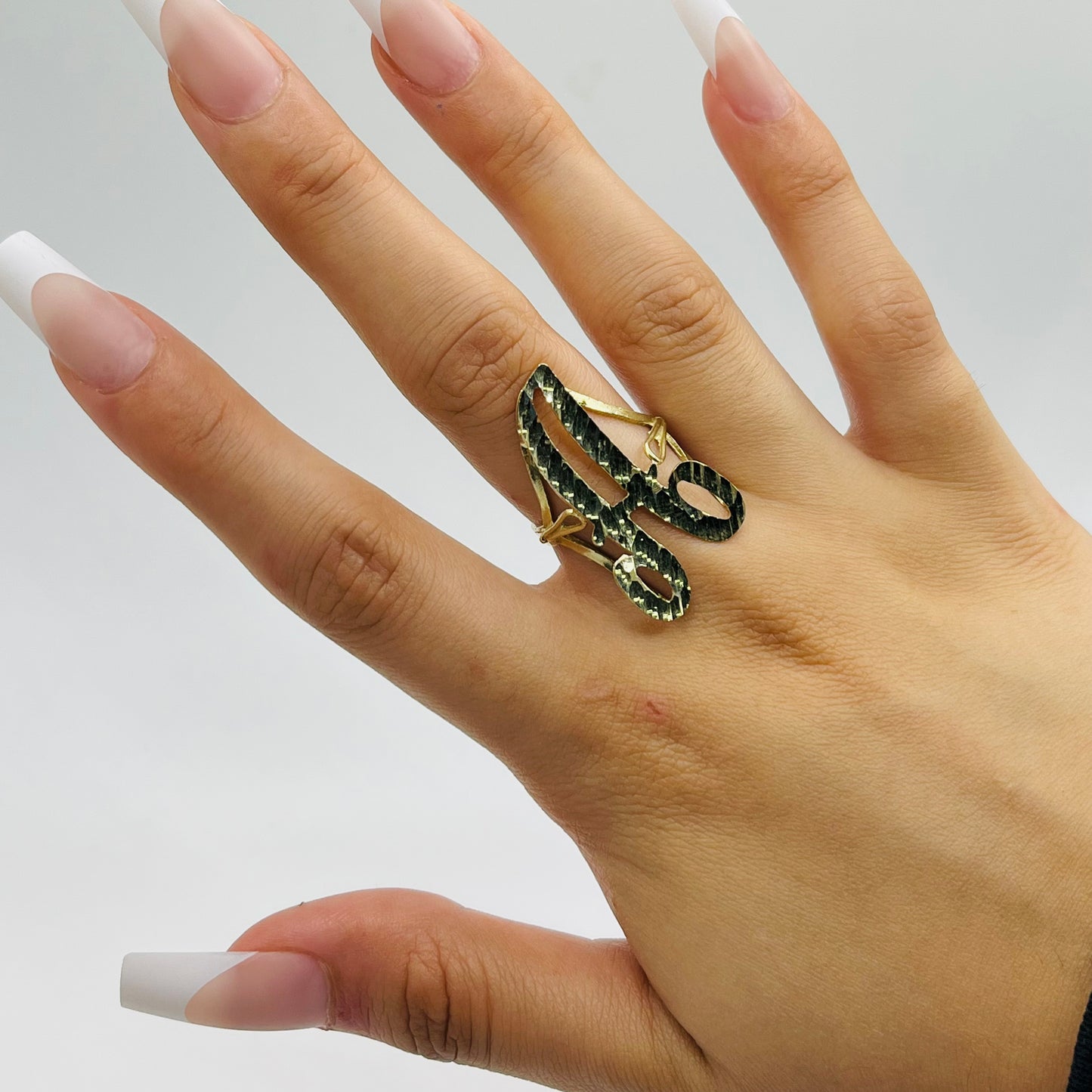 10K Gold Classic Initial Ring (large)