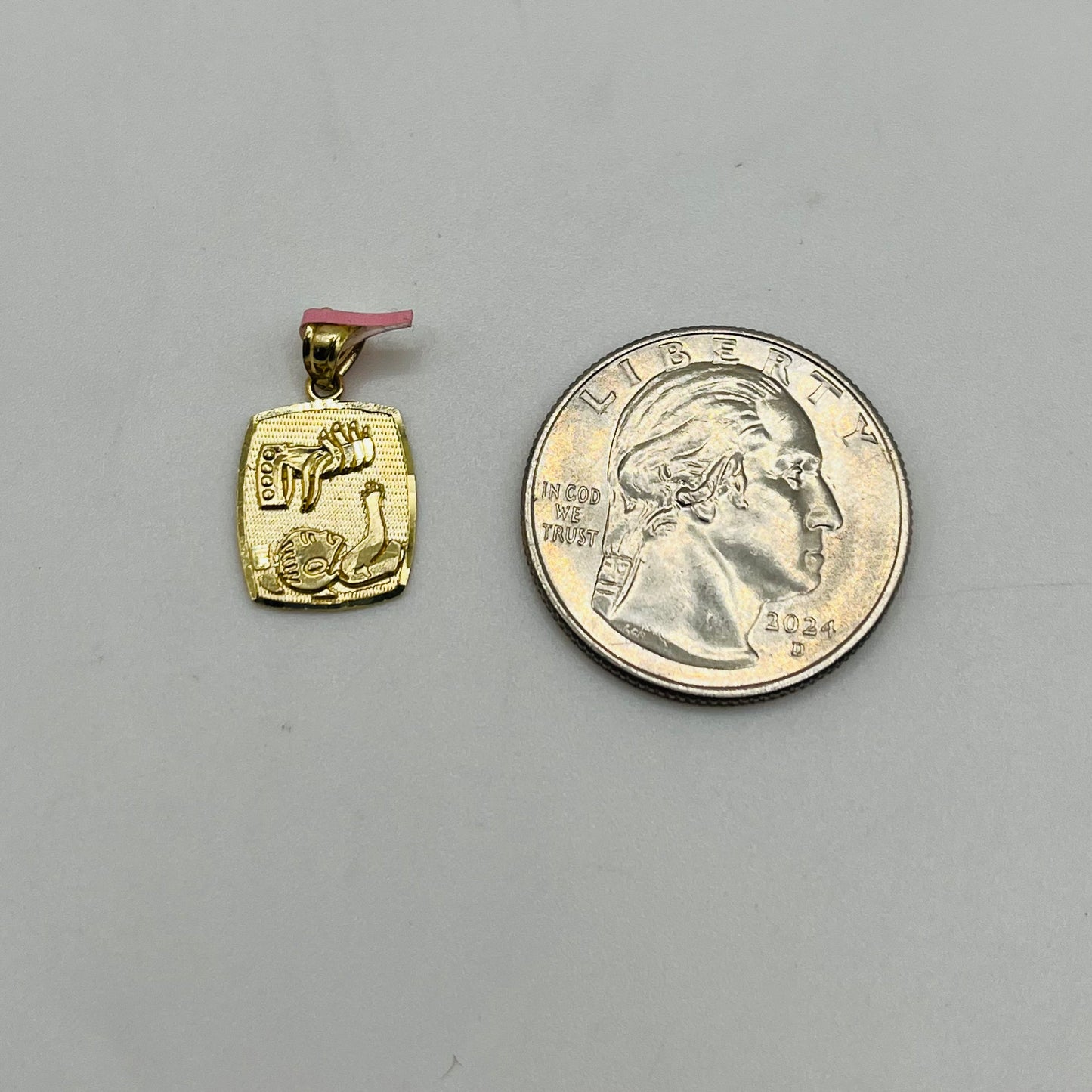 14k Gold My Baptism Charm