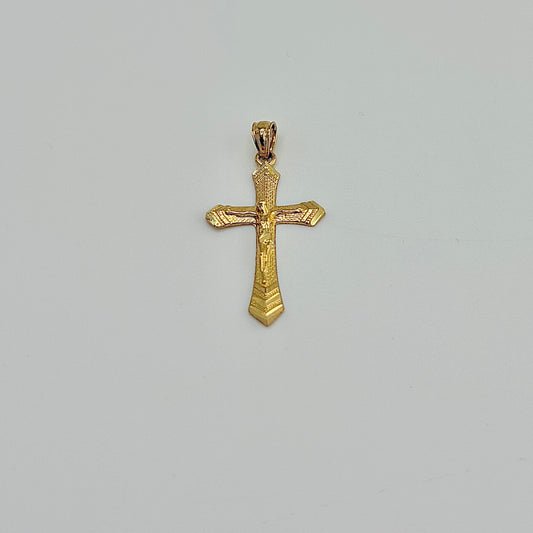 10k Gold Sleek Cross Charm (small)