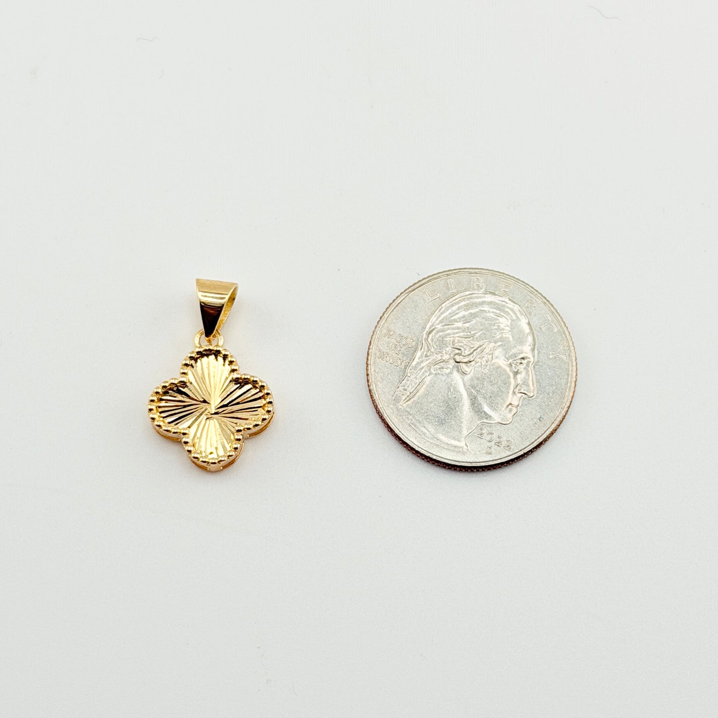 10K Gold Fancy Clover Charm
