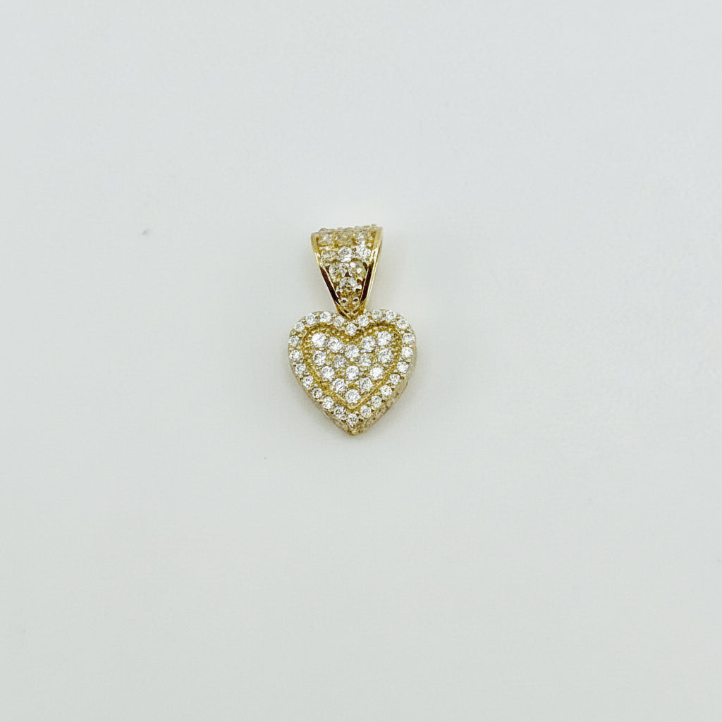 10k Gold Bold Spark Heart Charm (M)