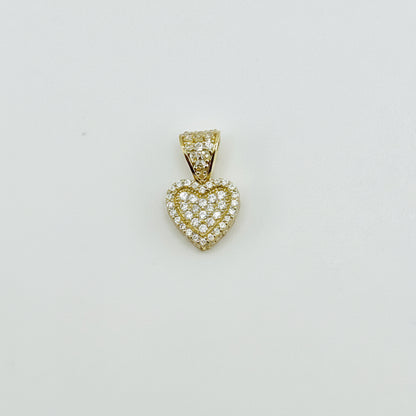 10k Gold Bold Spark Heart Charm (M)