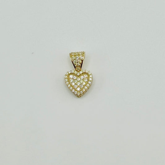 10k Gold Bold Spark Heart Charm (M)