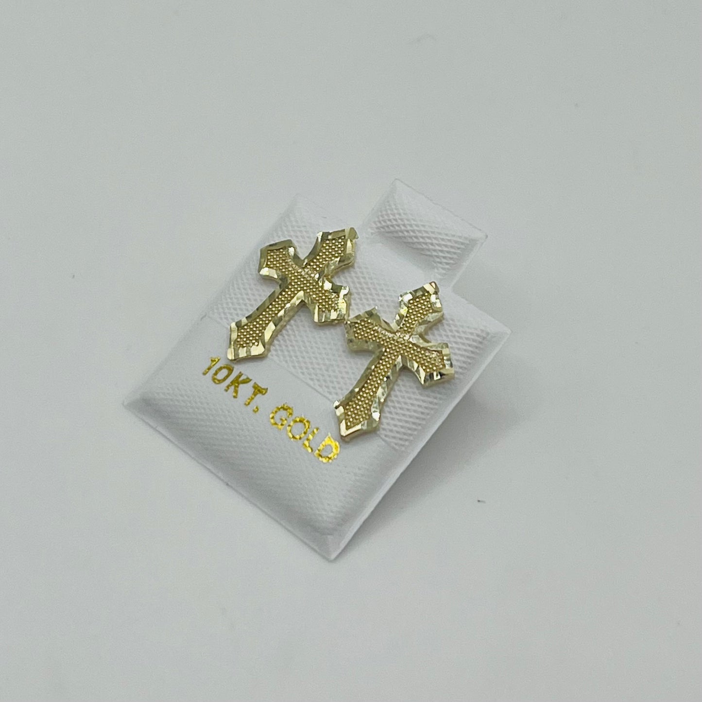10k Gold Royal Cross Earrings