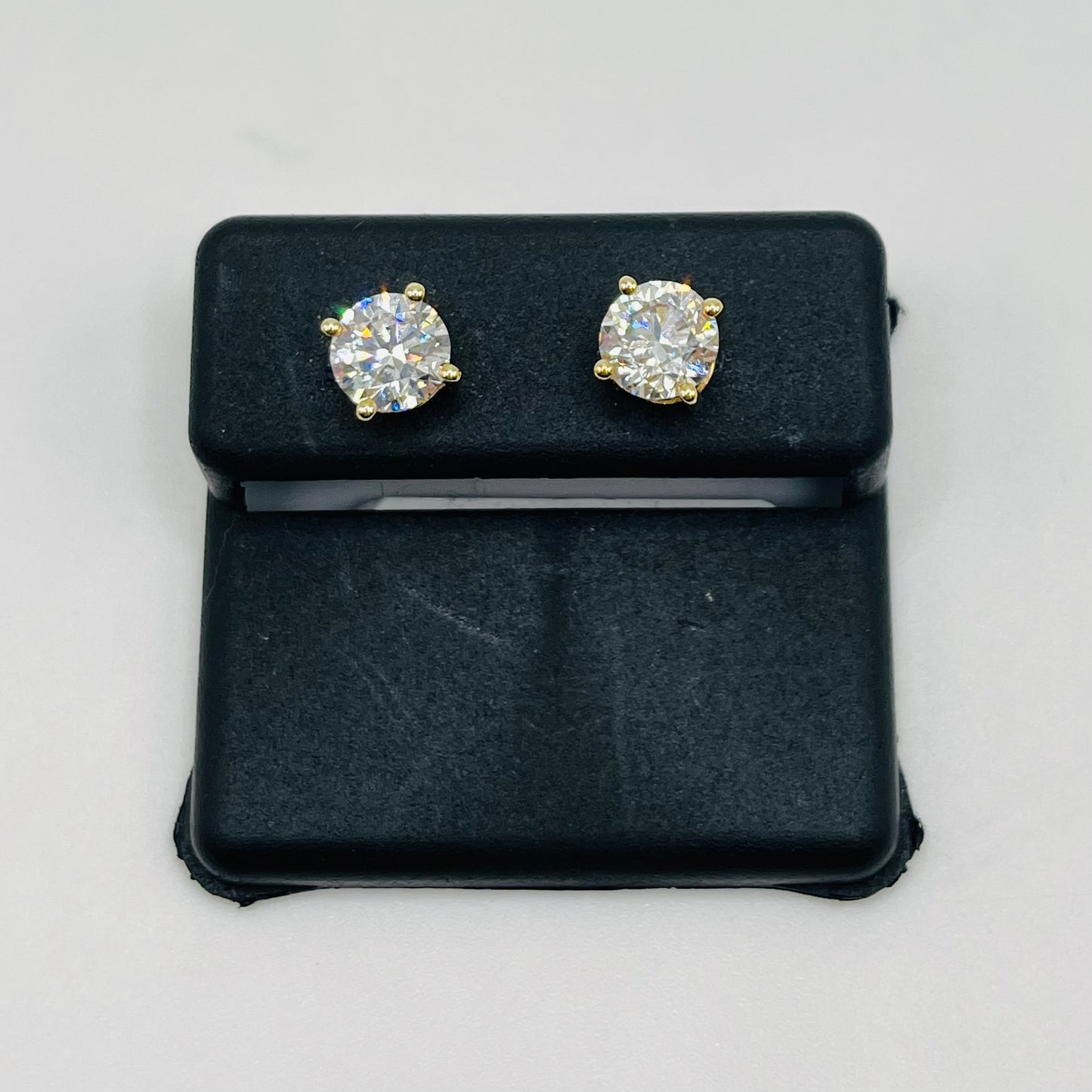 14k Gold Lab Diamond 4 Prong Earrings