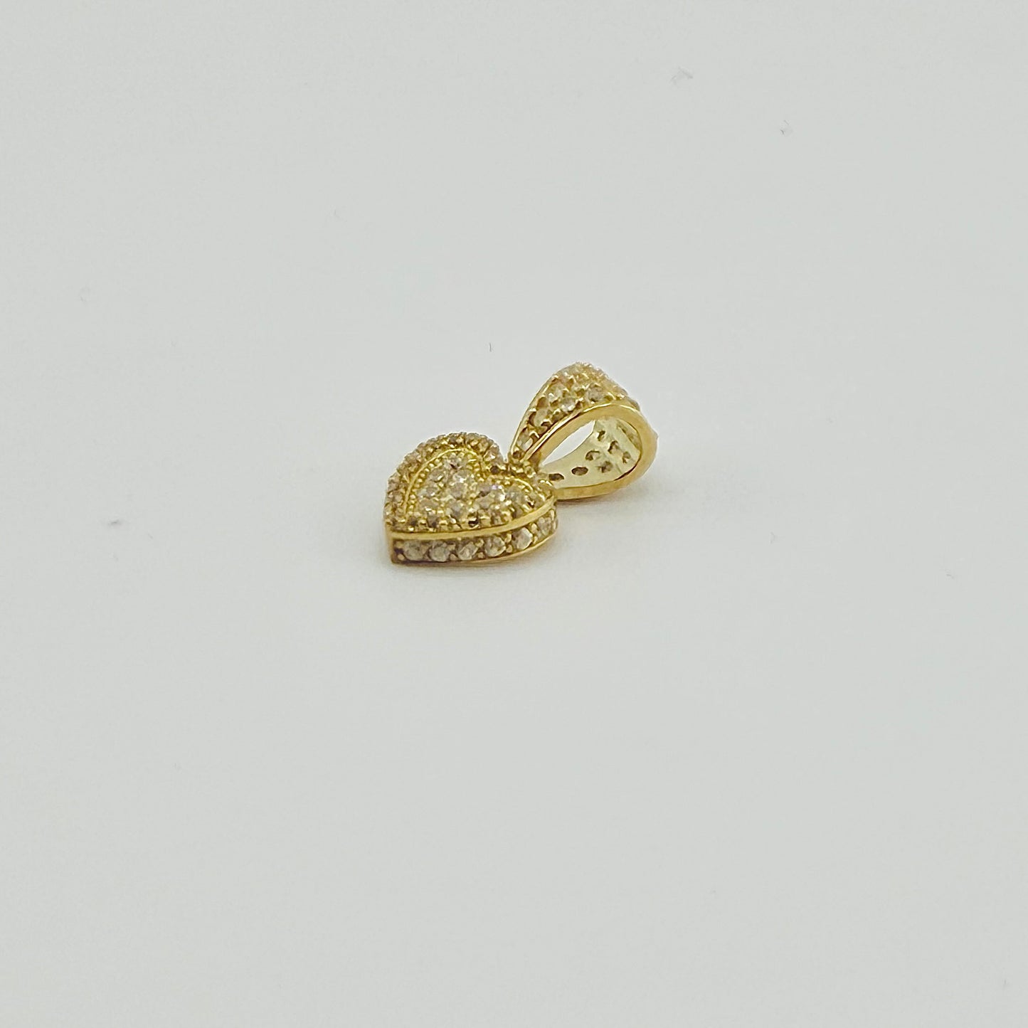 10k Gold Bold Spark Heart Pendant (S)