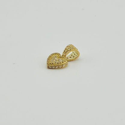 10k Gold Bold Spark Heart Pendant (S)