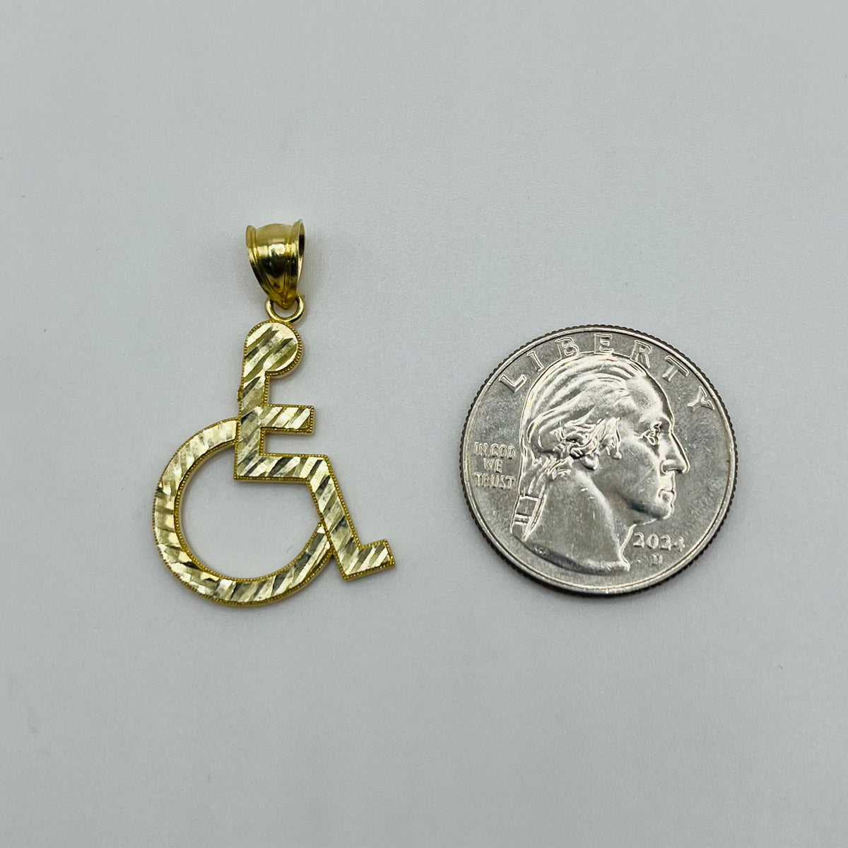 10K Gold Handicap Pendant | Face Size: 28mm
