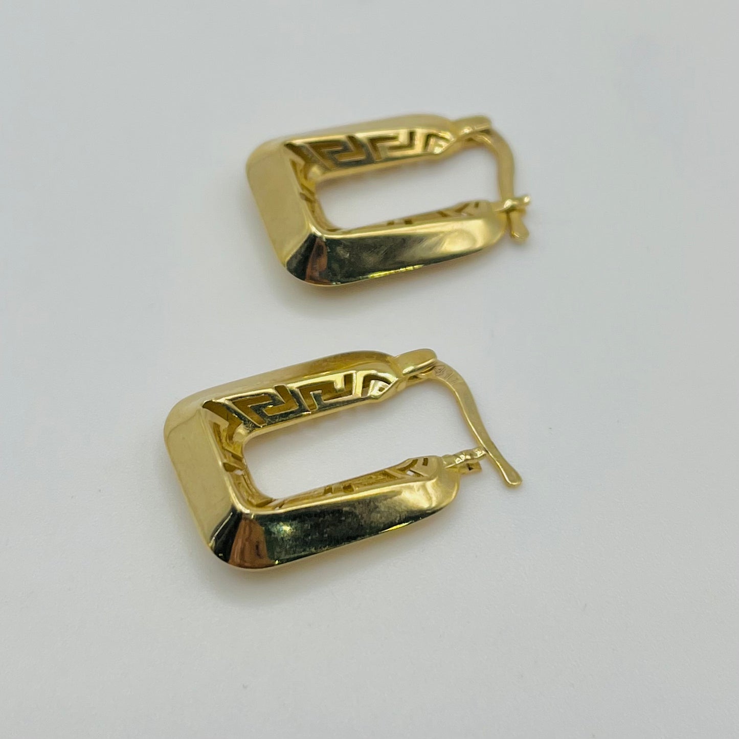 10k Gold Greek Hoops 1in