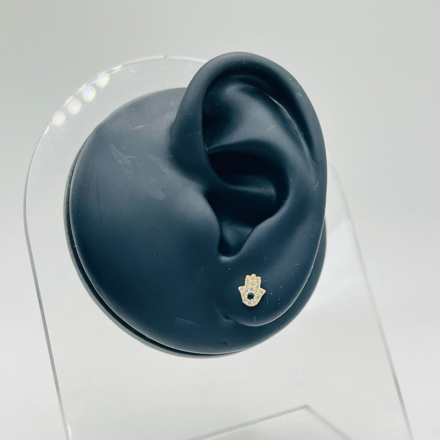 14K Cz Hamza Earrings