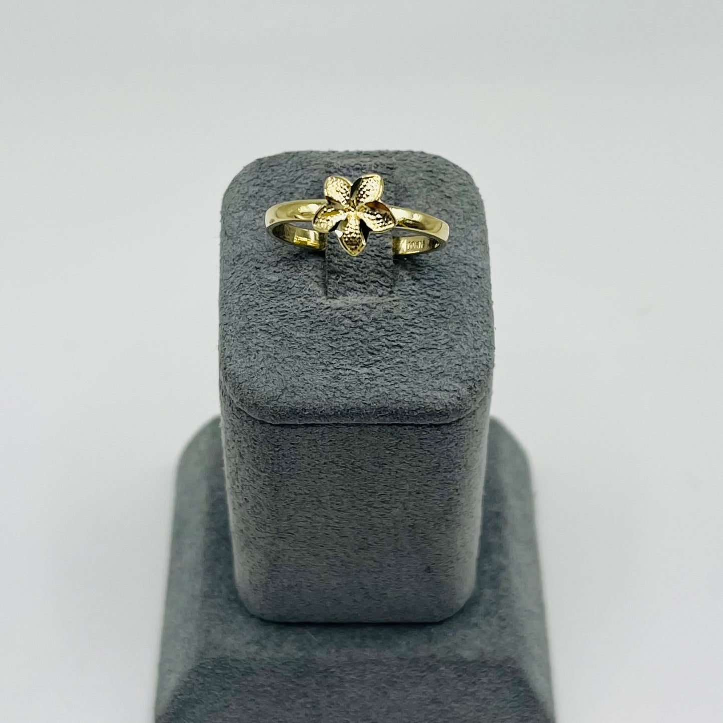 10k Gold Signature Hibiscus Flower Ring