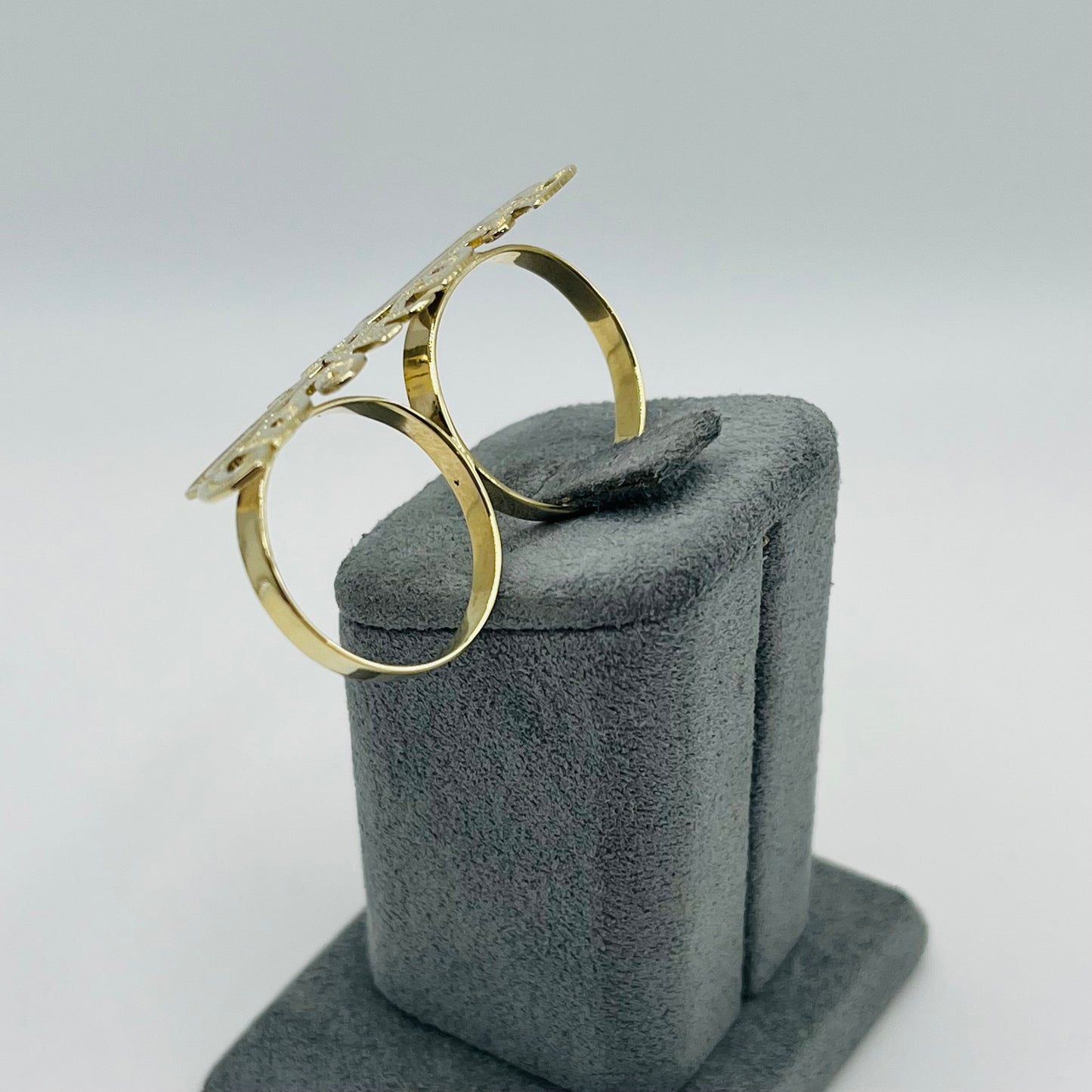 10k Gold Custom Name Two Finger Ring