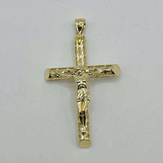 10k Gold Anointed Crucifix Cross Charm (L)