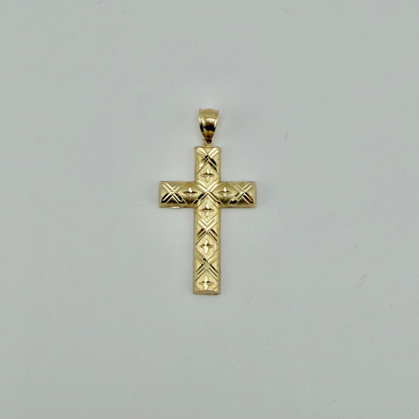 14k Gold Dc Solid Cross Charm