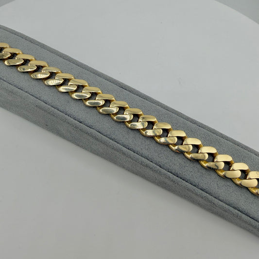 10K Gold 10.5mm Monaco Bracelet