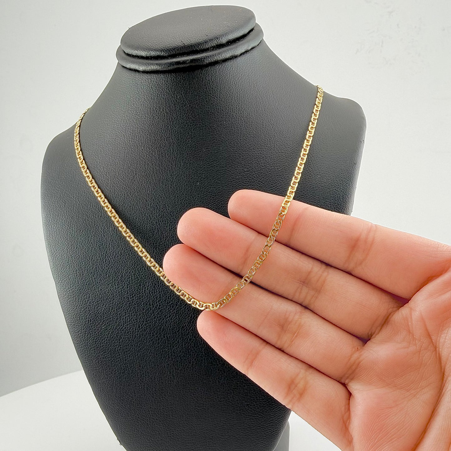 10k Gold 2mm Mariner Chain