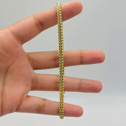 14k Gold 3.2mm Franco Bracelet