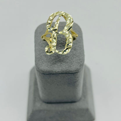 10K Gold Classic Initial Ring (medium)