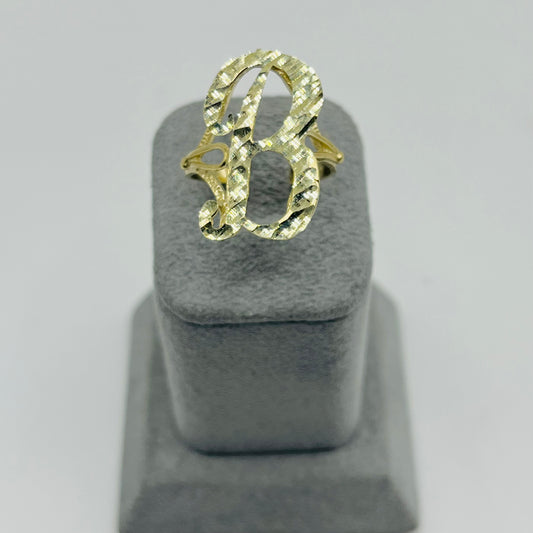 10K Gold Classic Initial Ring (medium)