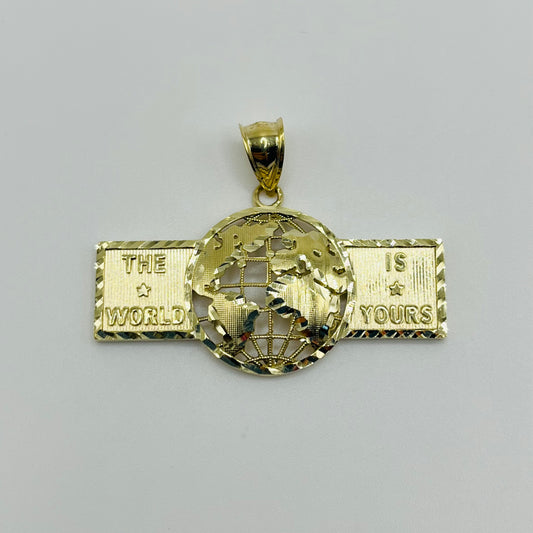 10k Gold World is yours Globe Charm