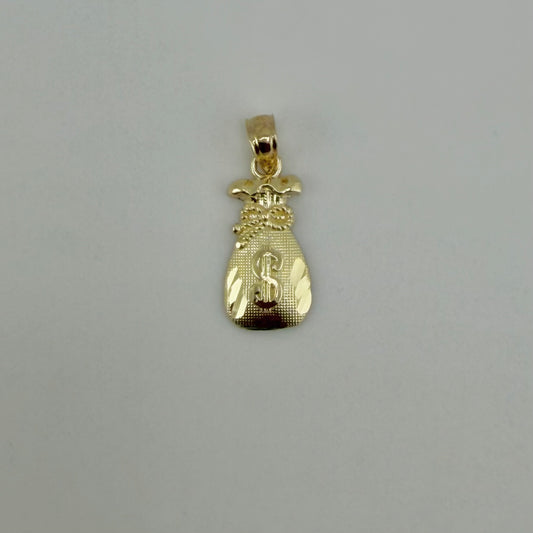 10k Gold Micro Money Bag Charm
