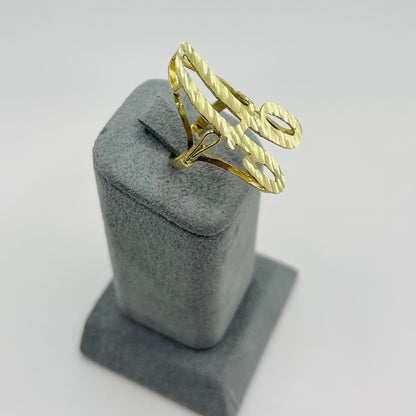 10K Gold Classic Initial Ring (large)