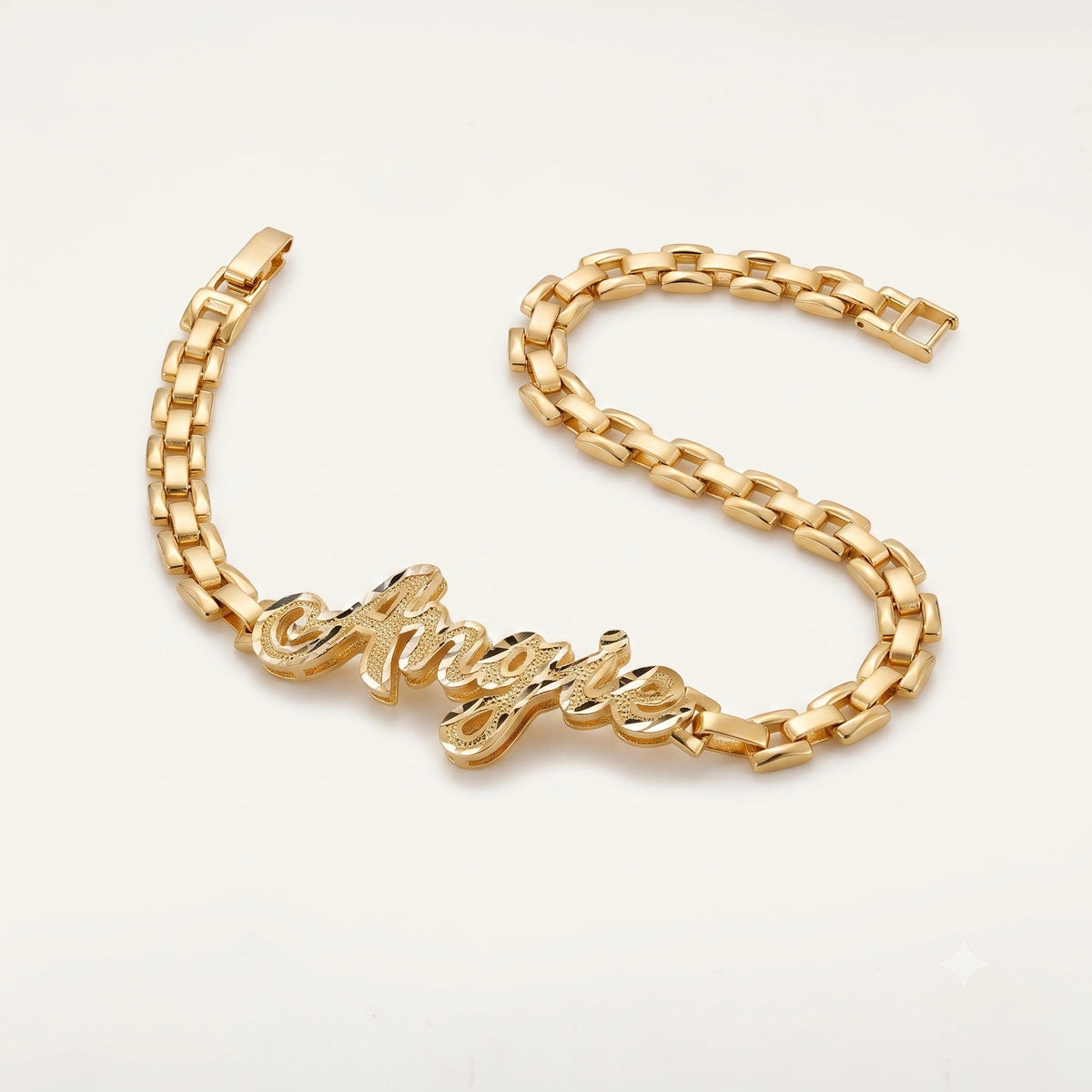 10K Gold Custom Double Nameplate RX Chain