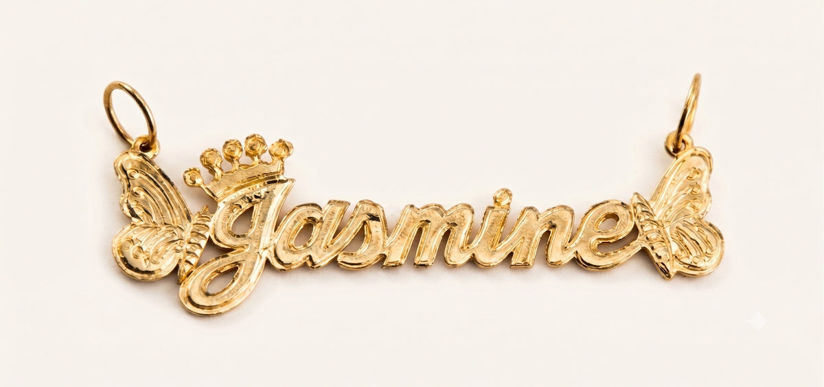 10k Custom Nameplate - Butterfly with no Bar