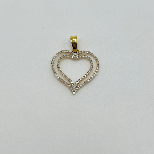 14k Gold Diamond Heartsong  Pendant