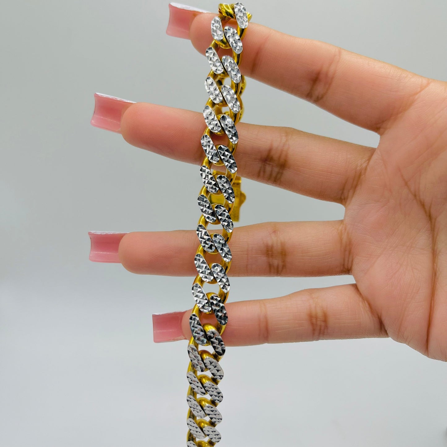 10K Gold Miami Cuban Monaco Bracelet | Width: 10mm