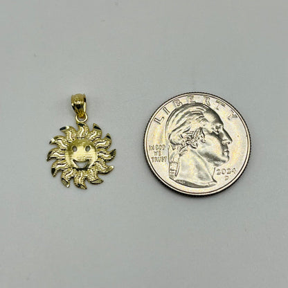 10k Gold Radiant Sun Charm