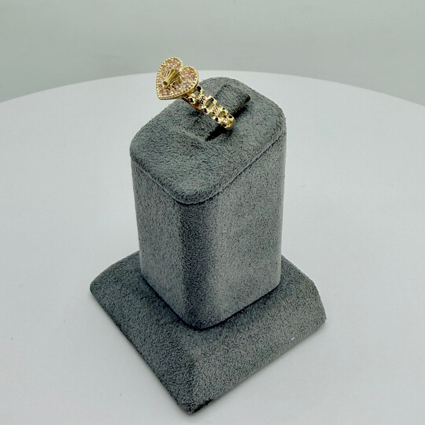 10k Gold Princess Cz Rx Crown Ring (M)