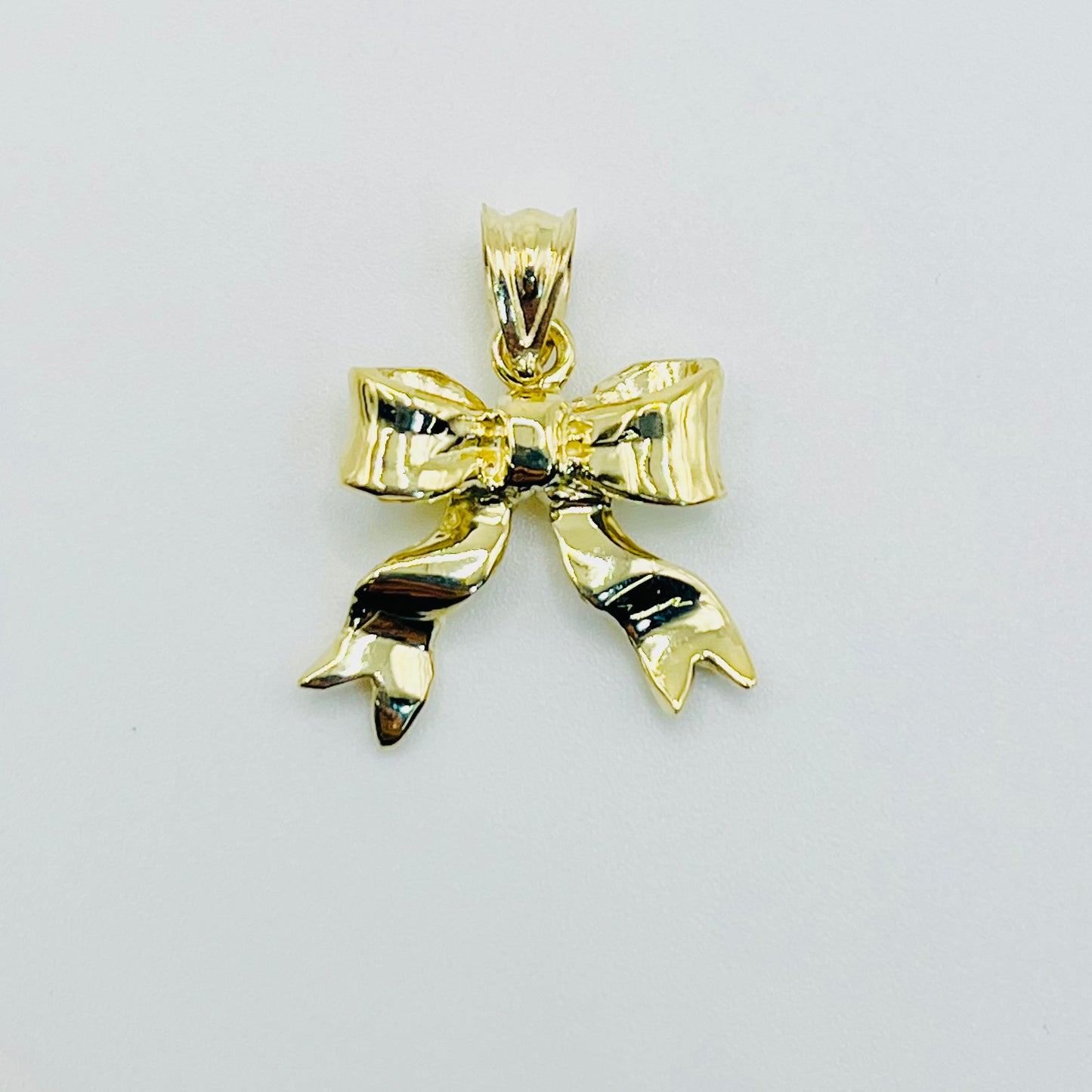 10K Gold Ribbon Bow Charm