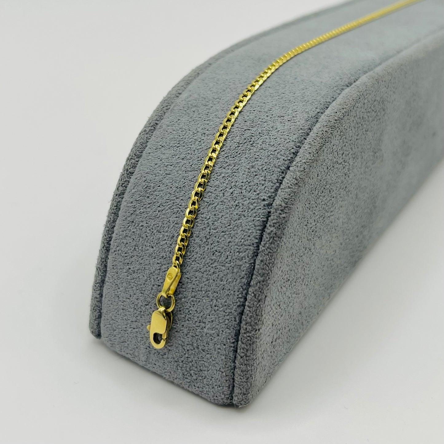 14k Gold Solid 1.8mm Cuban Bracelet