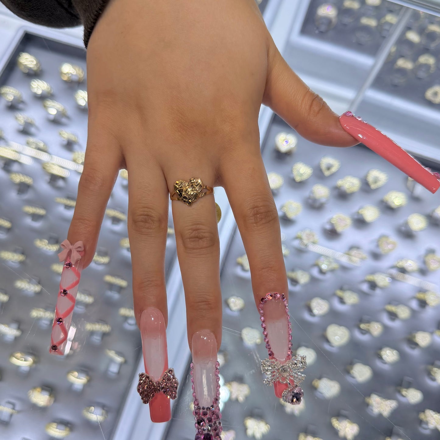 14K Gold Heart Nugget Ring (Medium 12-13mm)