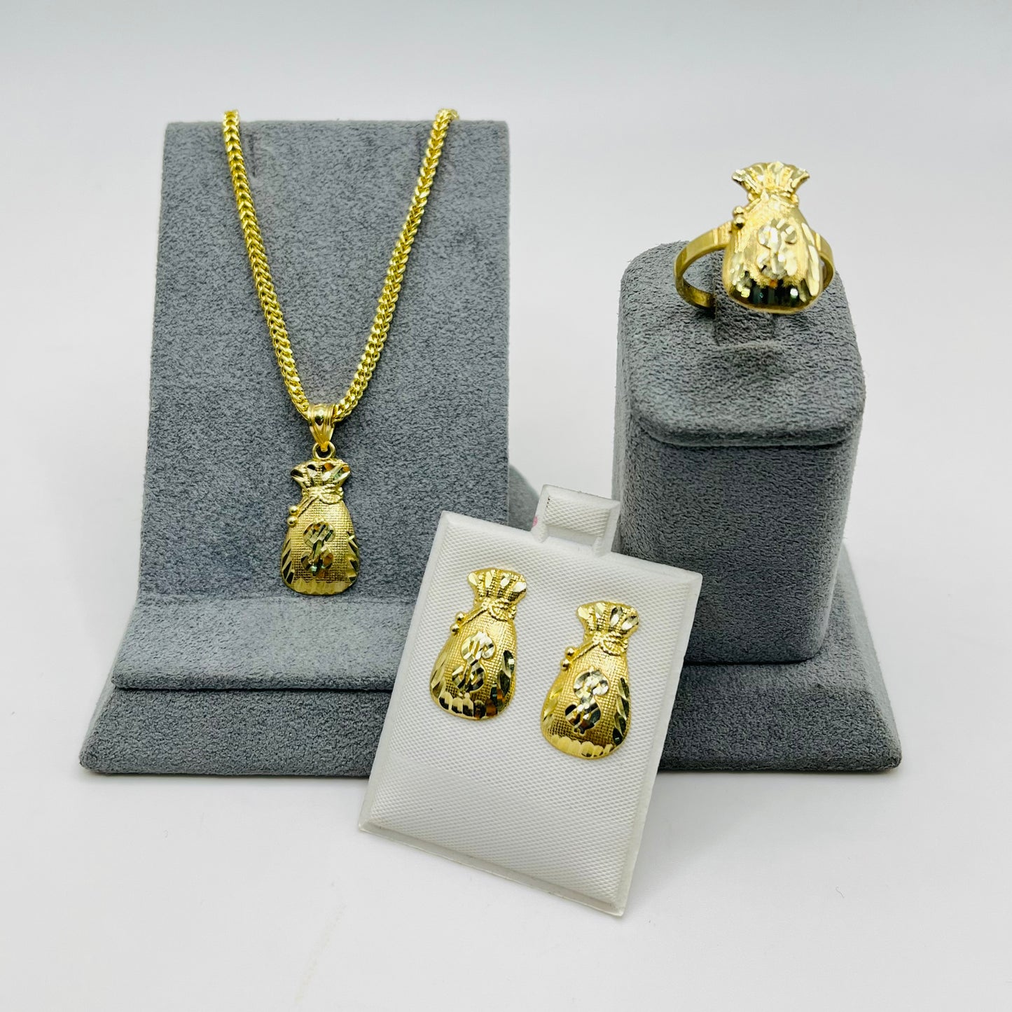 10K Gold Moneybag Set