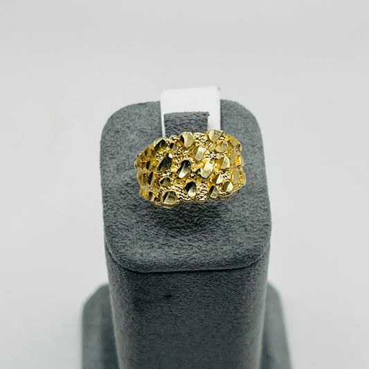 14K GOLD NUGGET RING (L)