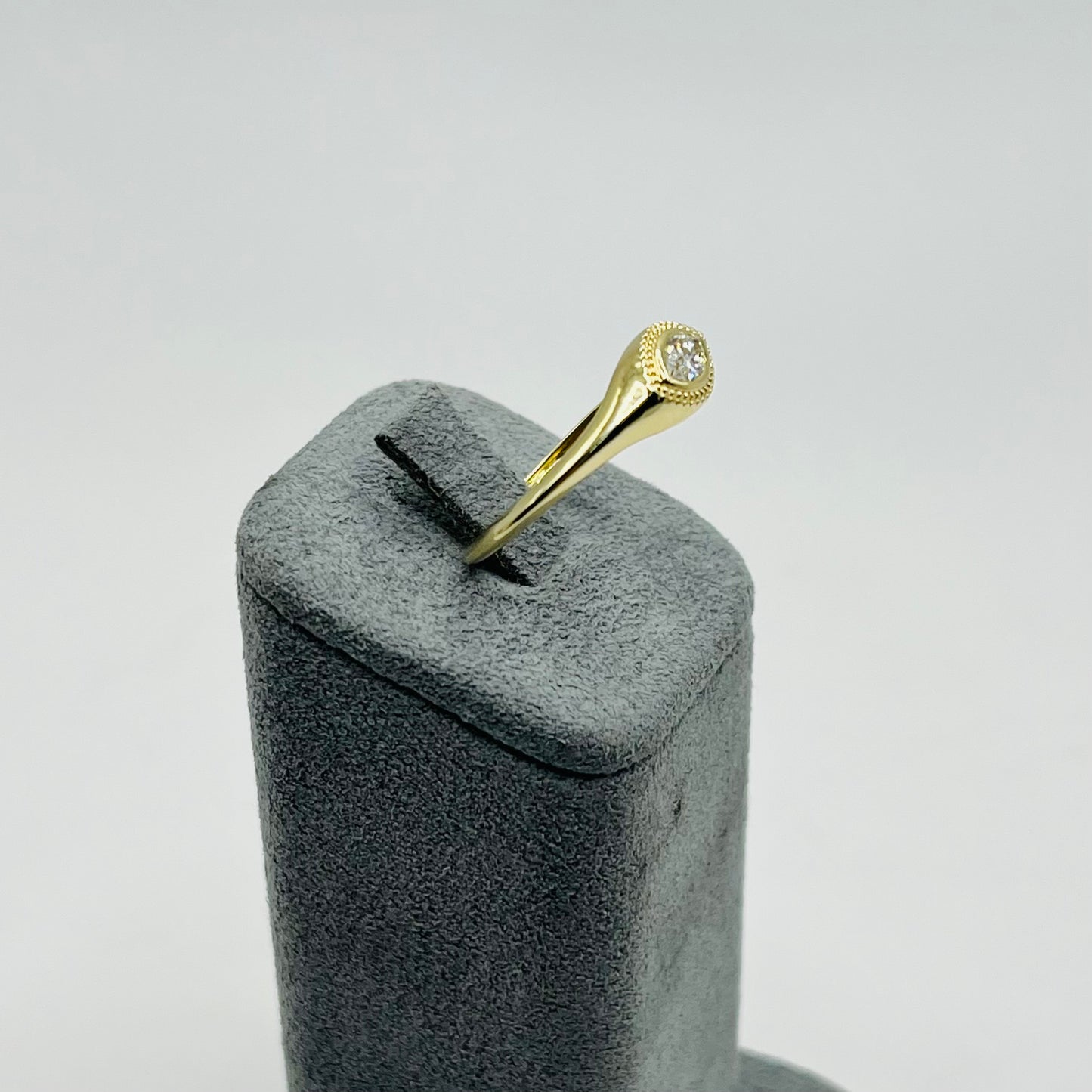 14k Gold Natural Diamond Evil Eye Ring