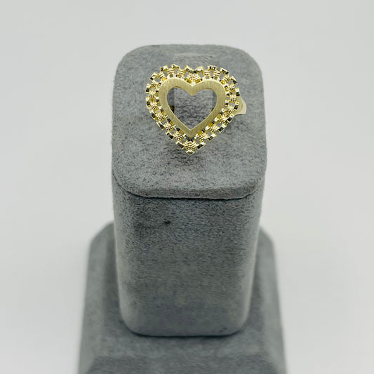 10K Gold Mini RX Open Heart Ring