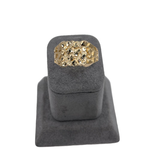 14K GOLD NUGGET RING (L)