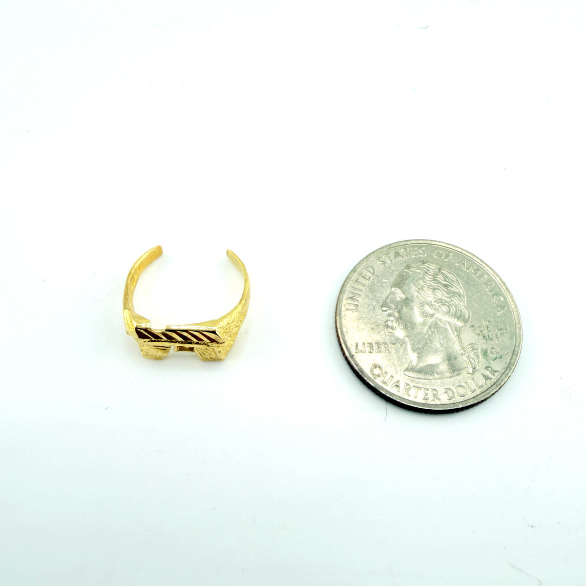 10k Gold Uzi Gun Toe Ring