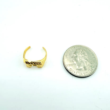 10k Gold Uzi Gun Toe Ring