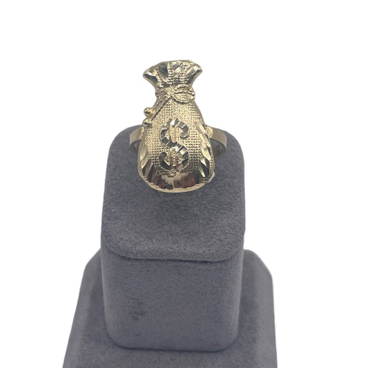 10K Gold Moneybag Ring (large)